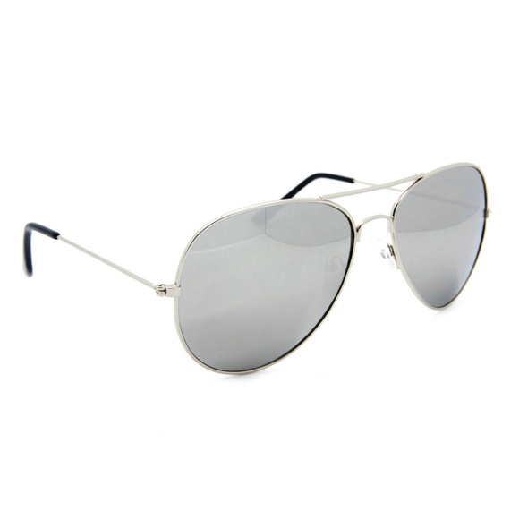 Women Retro Aviator Sunglasses Silver Lens Shades - Picture 3 of 4